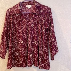 Style & Co, size Petite Medium  color: Purple/ Burgundy
